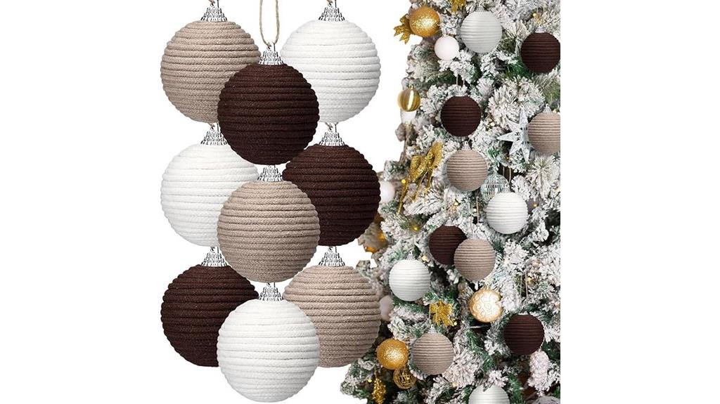 nine christmas ball ornaments
