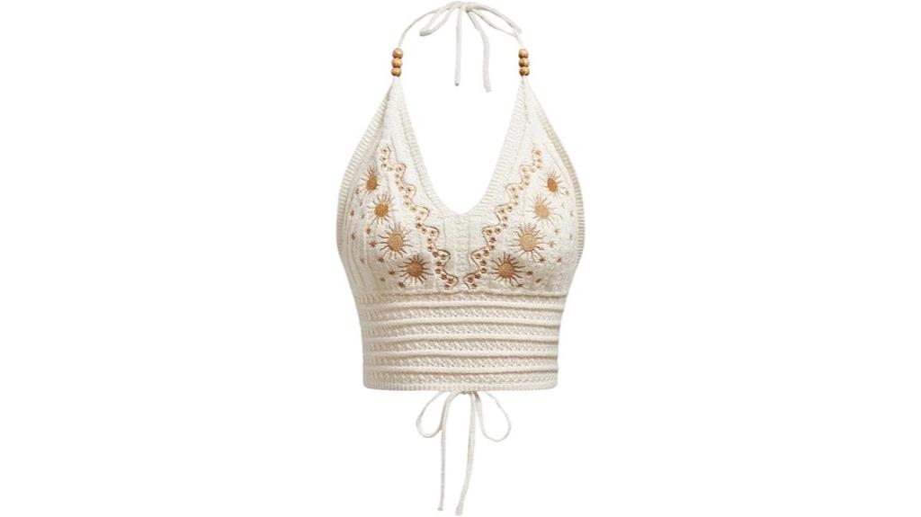 open back knitted crop top