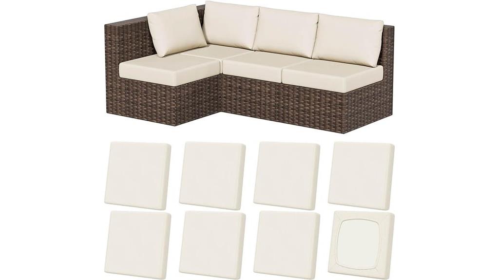 outdoor beige cushion covers