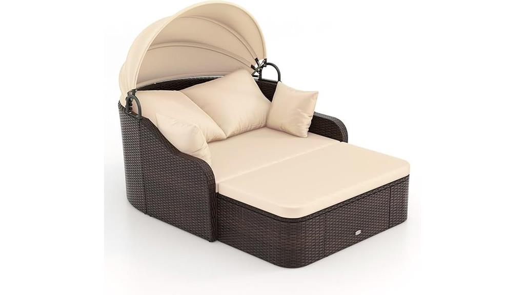 outdoor daybed with canopy
