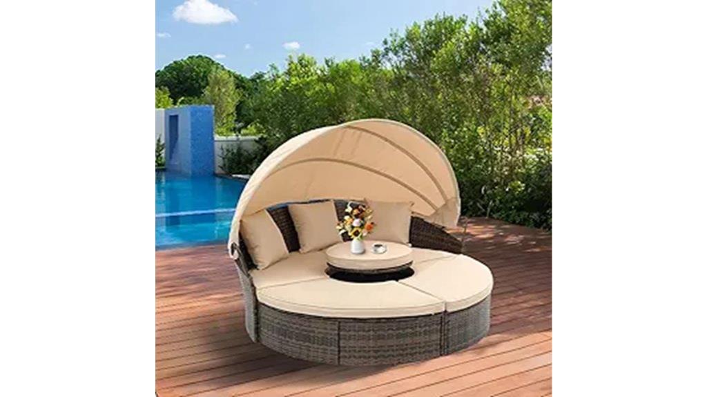 outdoor lounge canopy set