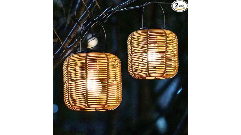 outdoor waterproof rattan lanterns
