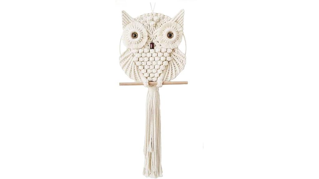 owl macrame wall hanging