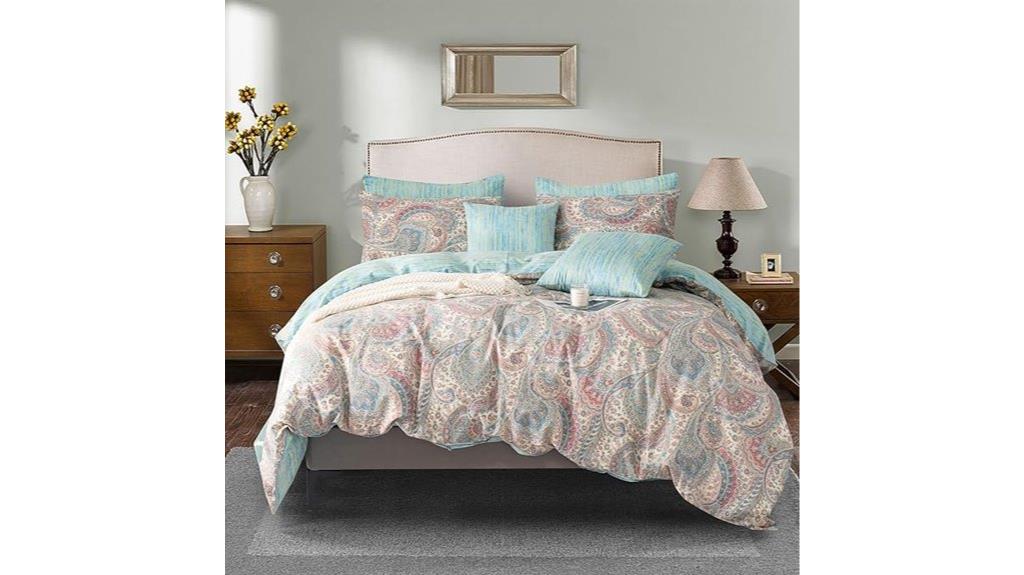 paisley cotton duvet set