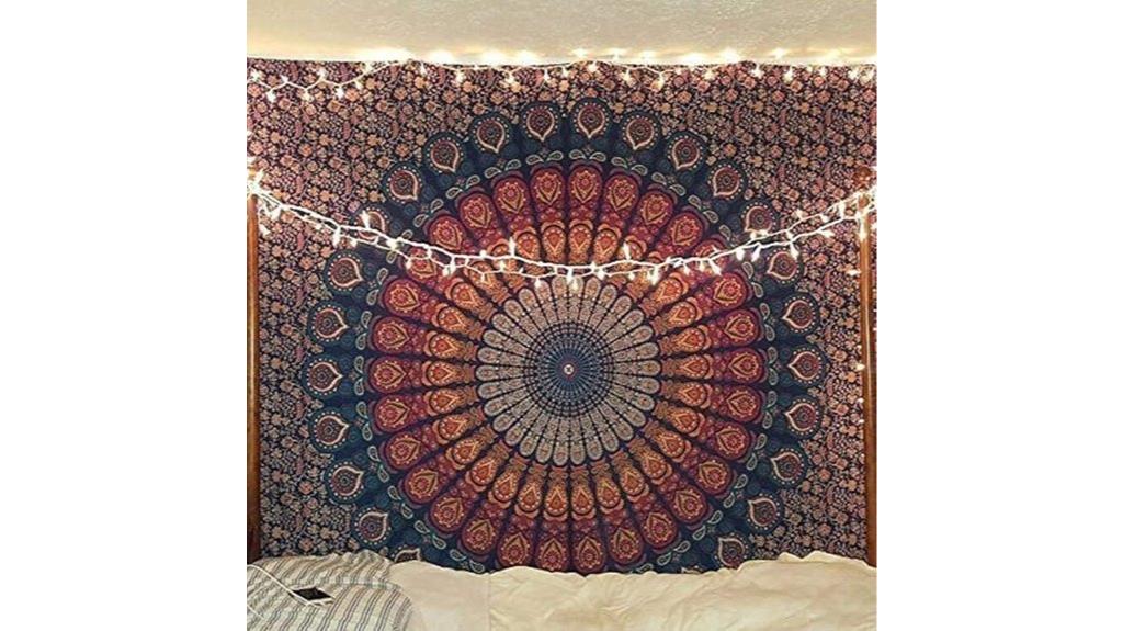 peacock mandala hippie tapestry