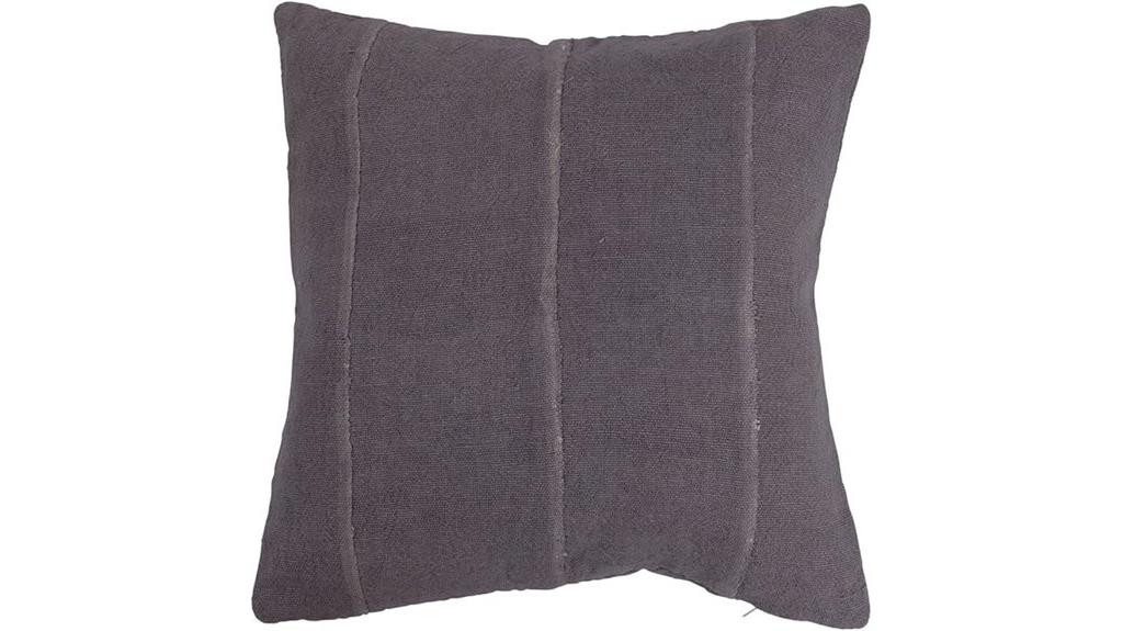 purple mudcloth pillow