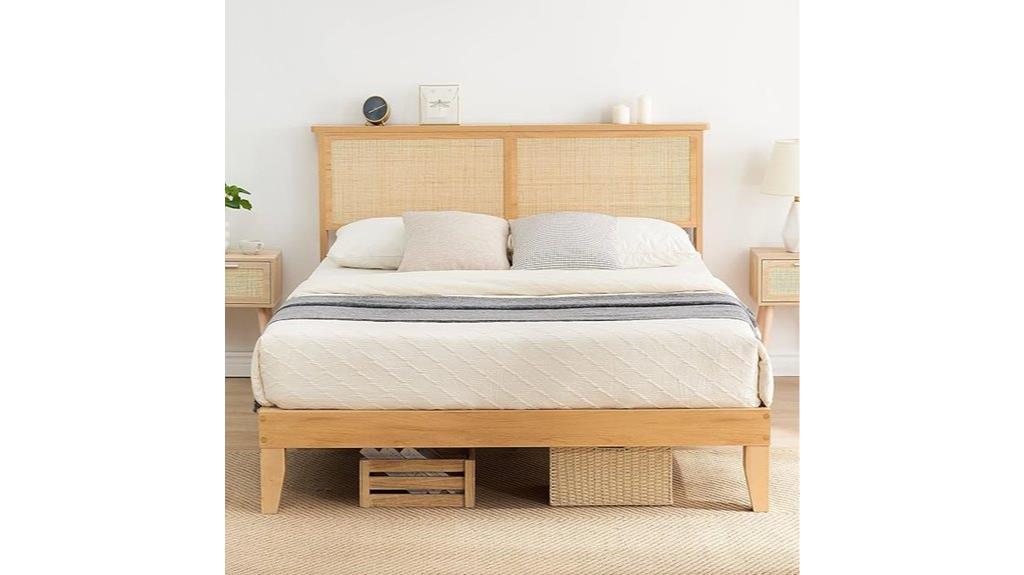 rattan bed with led