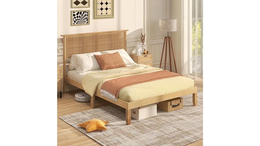 rattan storage bed frame