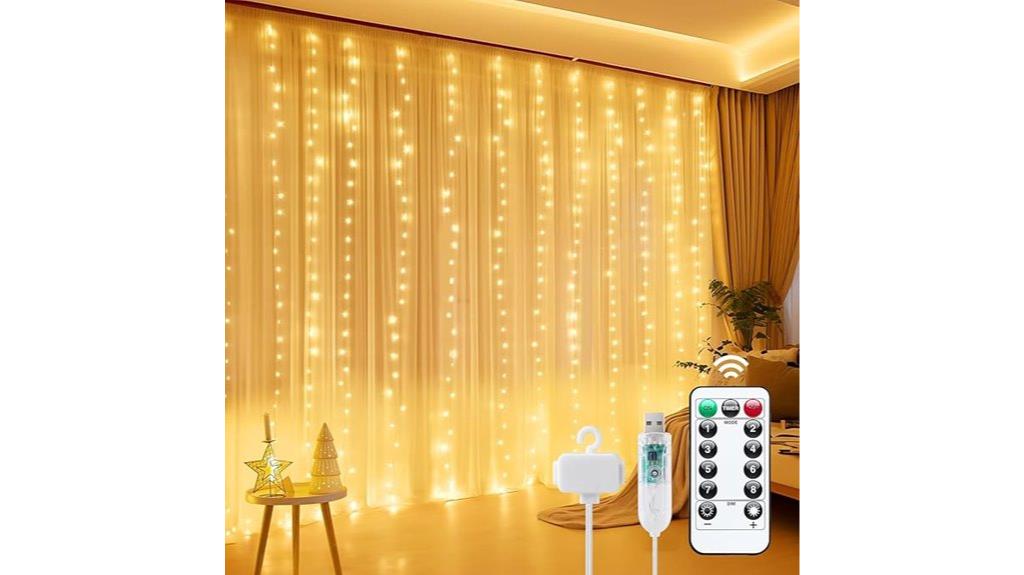 remote controlled led curtain lights