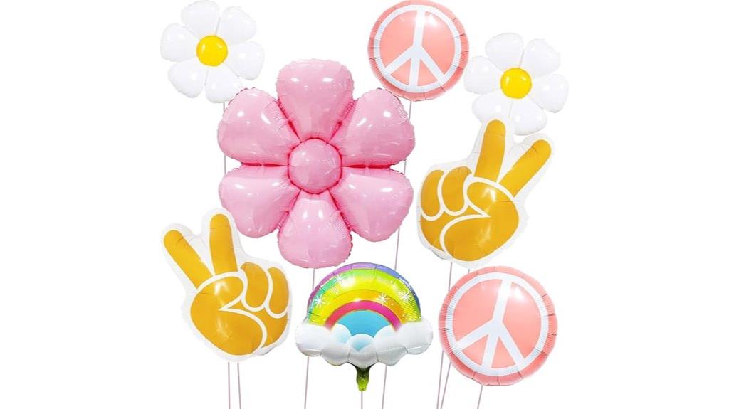 retro hippie balloon set
