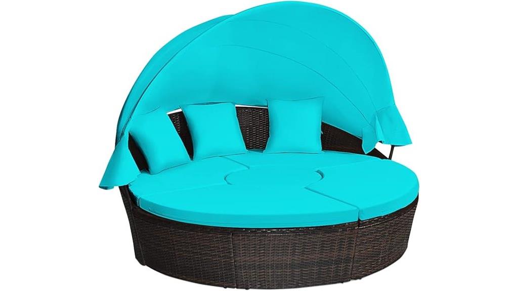round patio daybed set