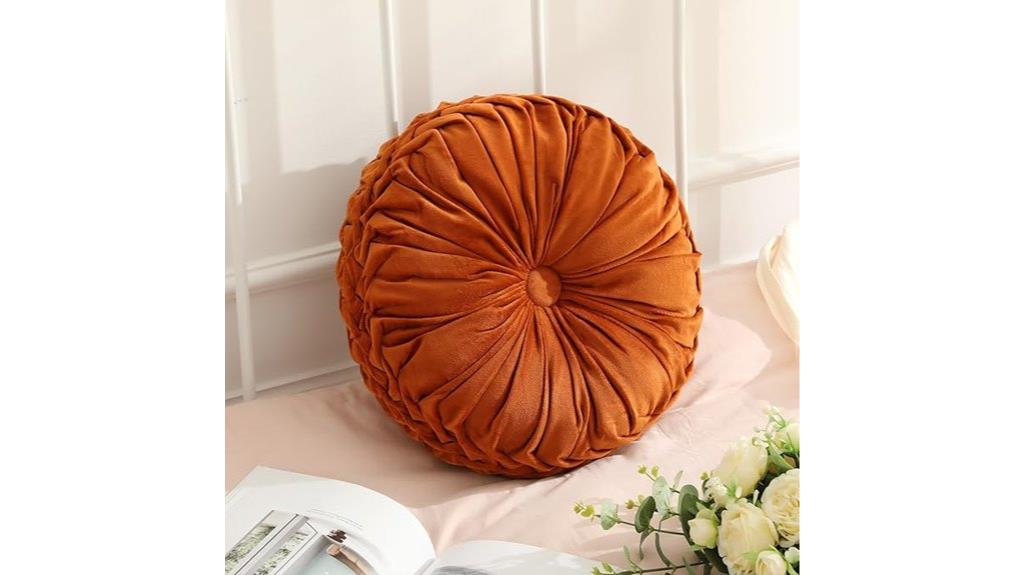 round velvet pillow