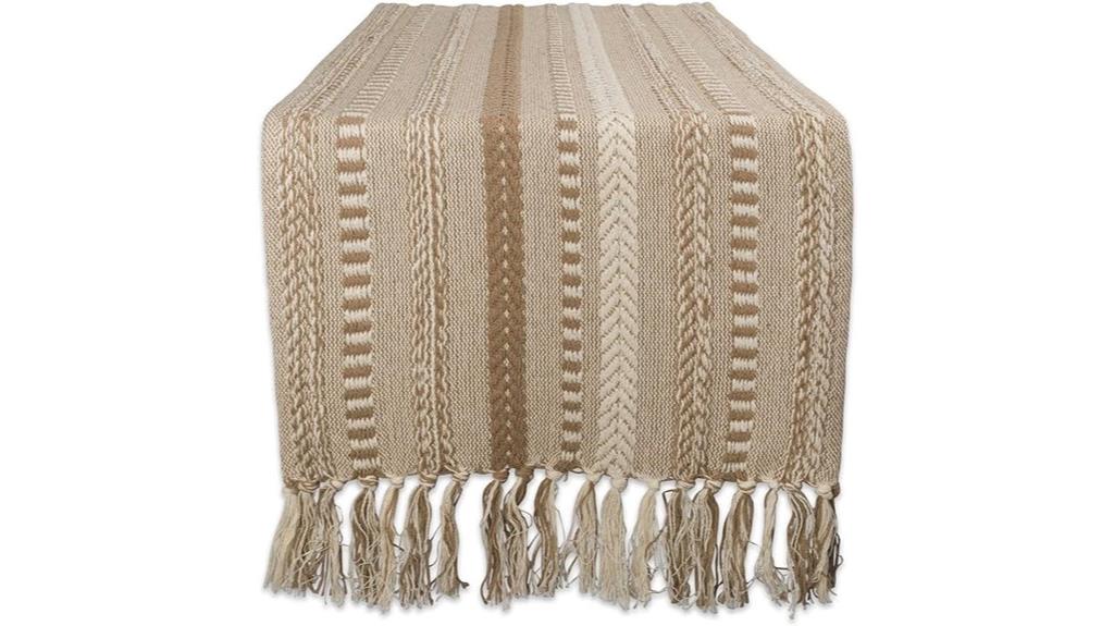 rustic braided stripe runner