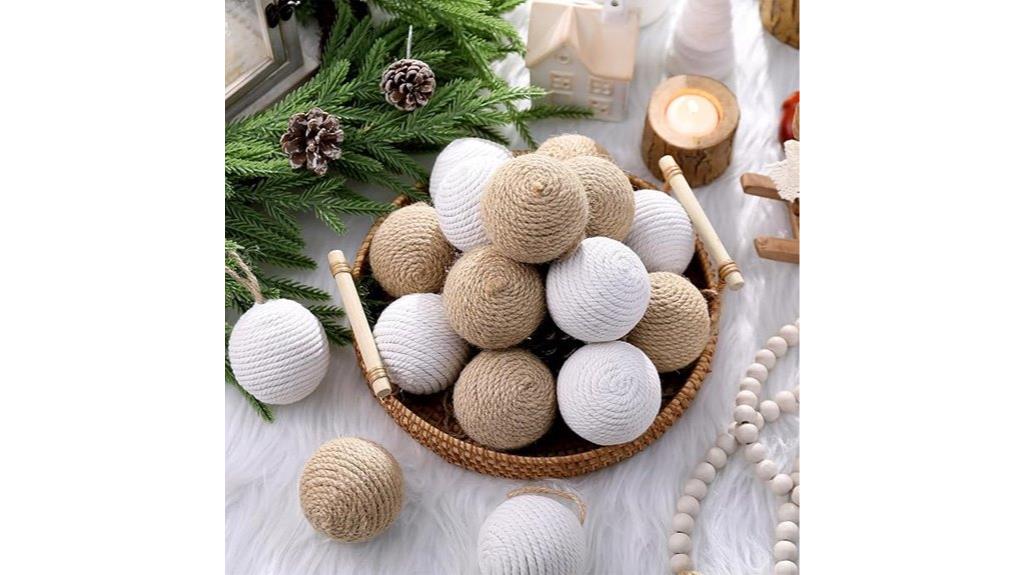 rustic christmas ball set