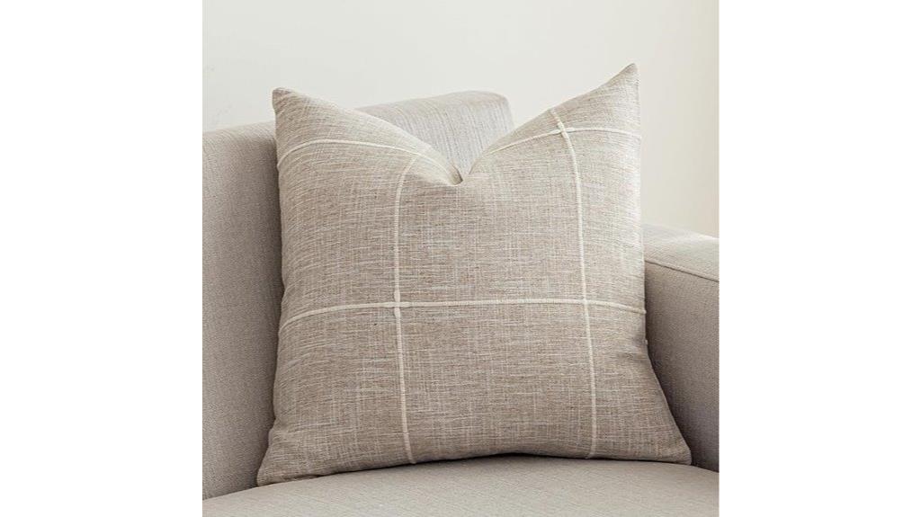 rustic cotton linen pillow