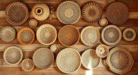 rustic woven wall basket sets