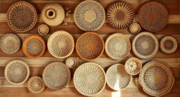 rustic woven wall basket sets
