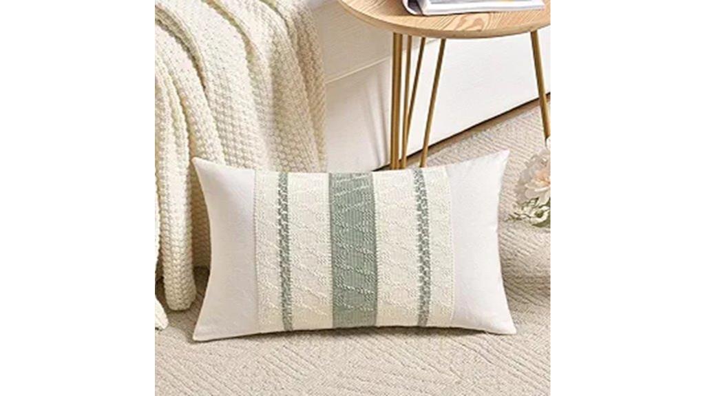 sage green boho pillow