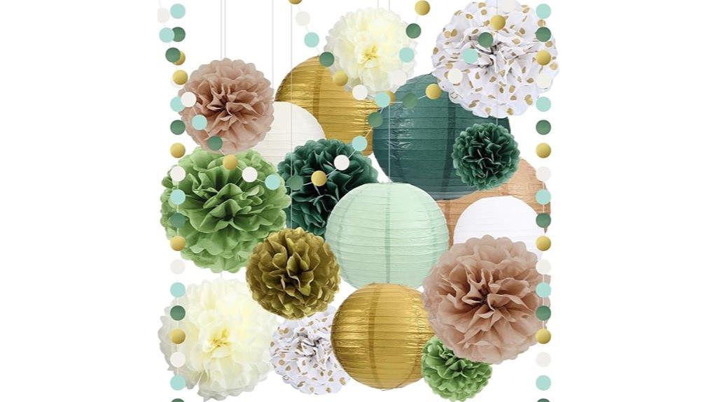 sage green party decor