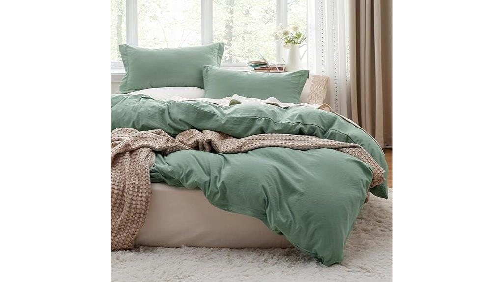 sage green queen duvet