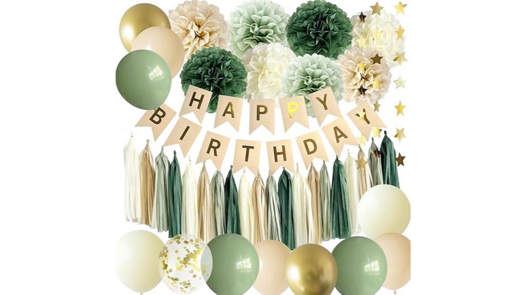 sage green rustic decorations