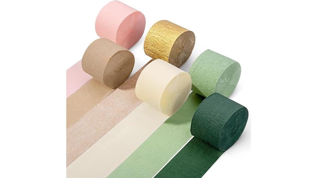 sage green streamer rolls