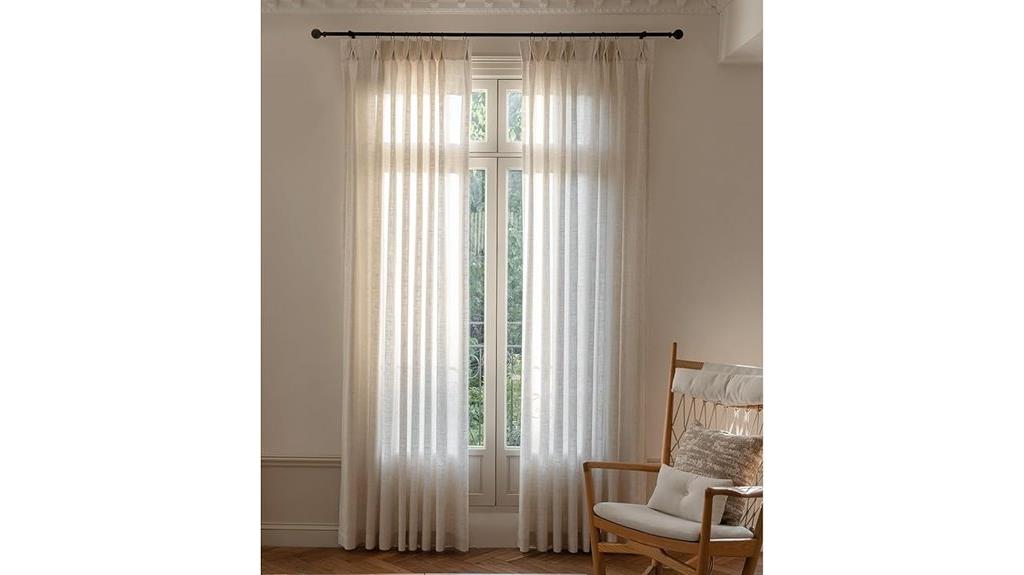 semi sheer pinch pleated curtains