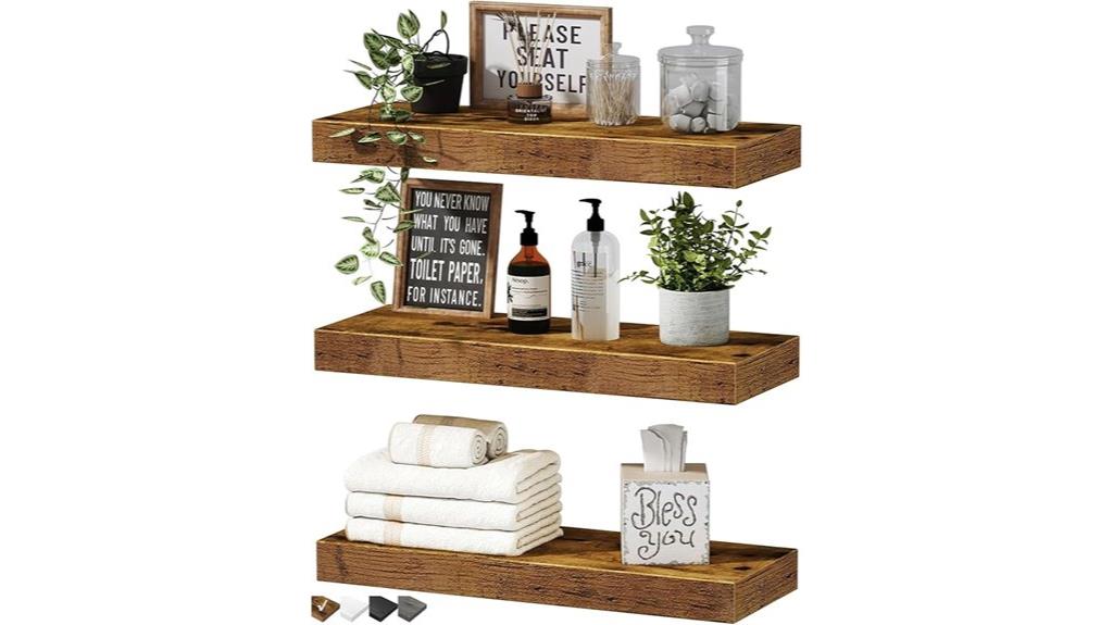set of 3 floating shelves