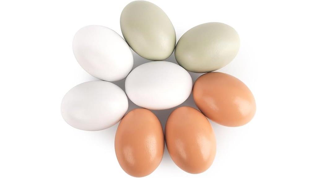 set of easter wooden eggs