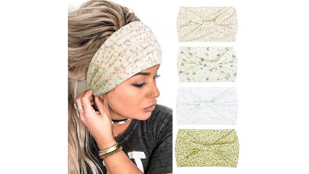 set of four large headbands