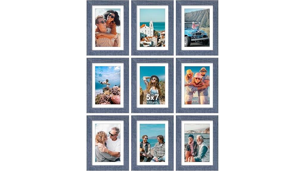 set of nine frames
