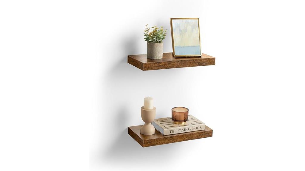set of two floating shelves