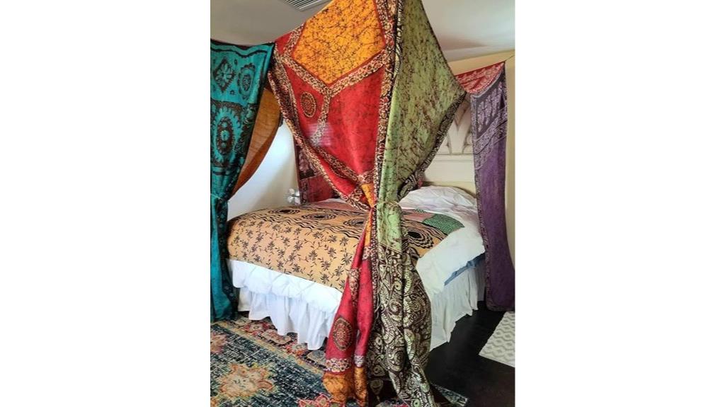 silk sari bed canopy