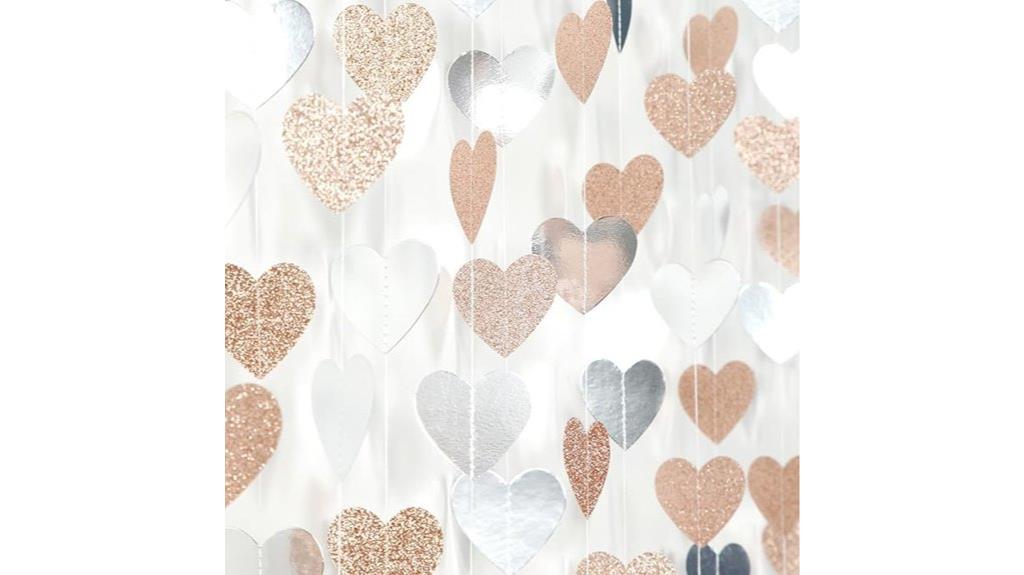 silver disco heart banner