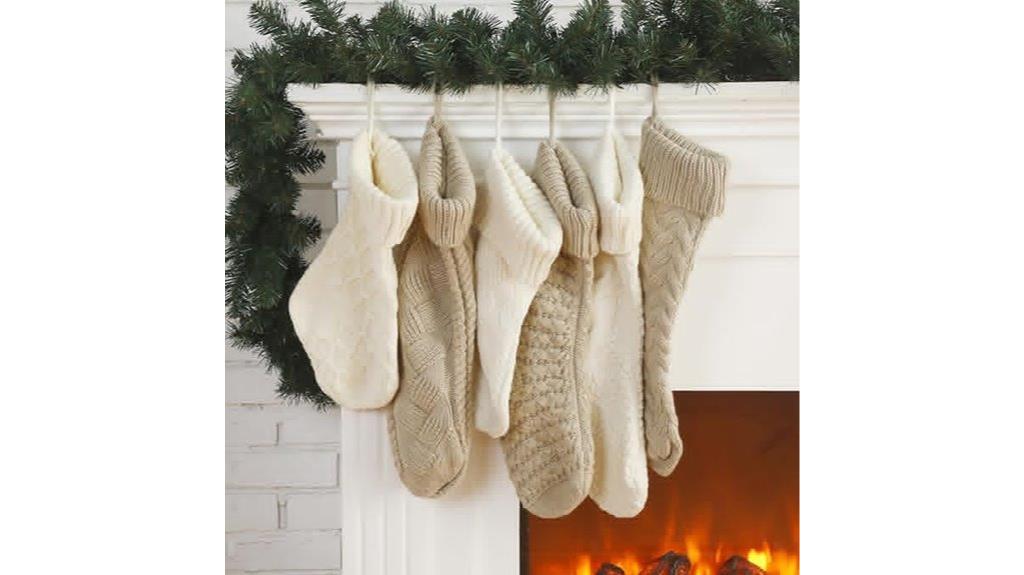 six cable knit stockings
