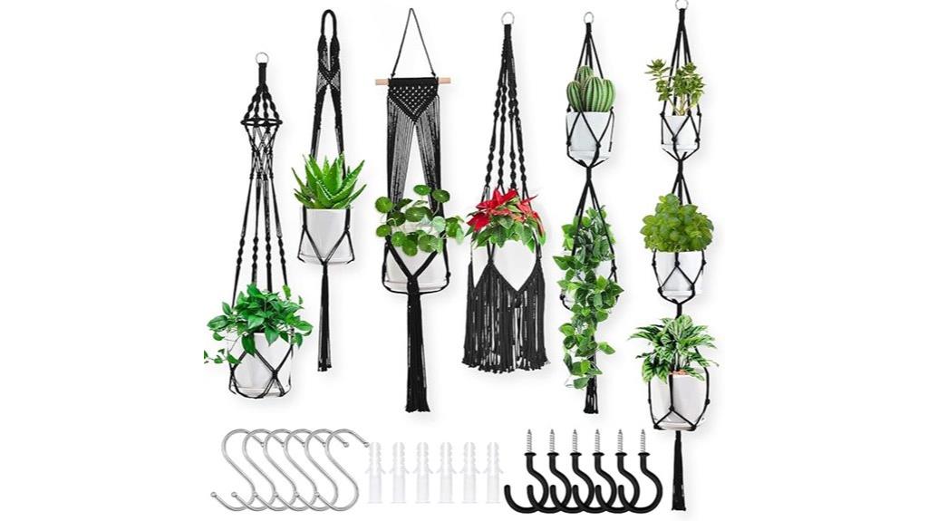 six pack indoor plant hangers