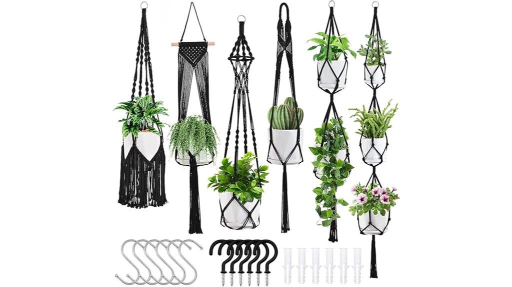 six pack indoor plant hangers