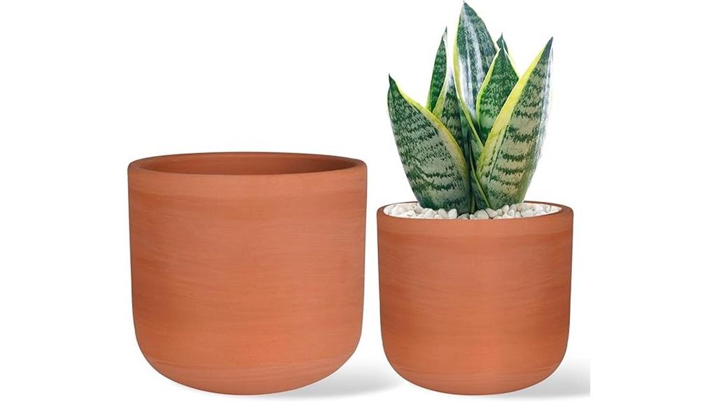small terracotta succulent planters