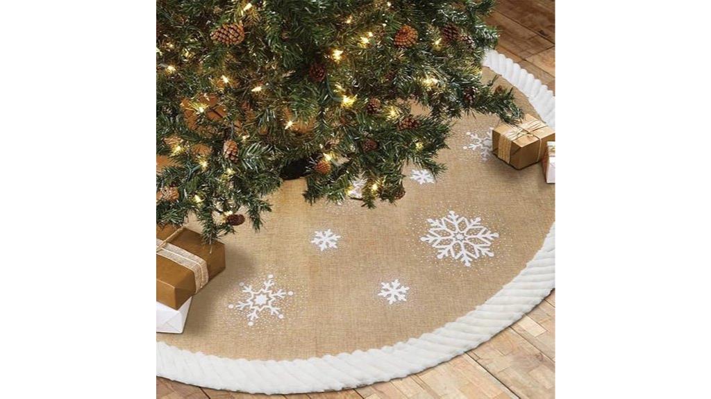 snowflake christmas tree skirt