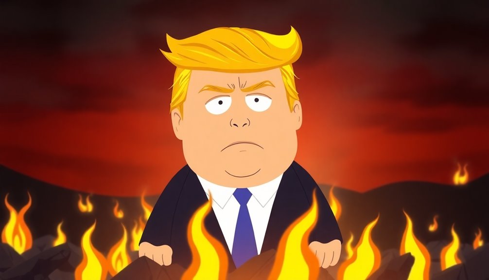 south park mocks trump