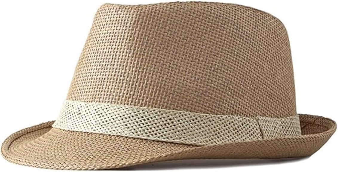 straw fedora sun hat