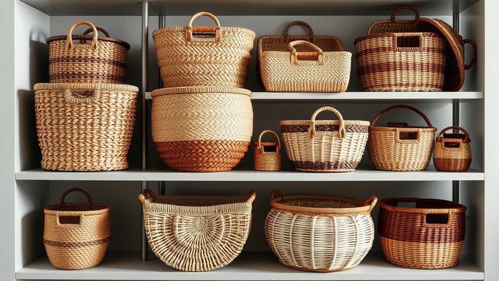 stylish and functional woven baskets