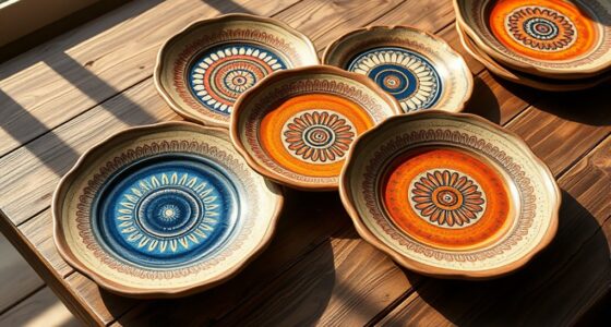 stylish boho ceramic plates