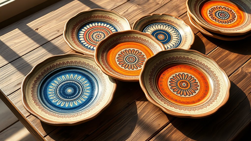 stylish boho ceramic plates