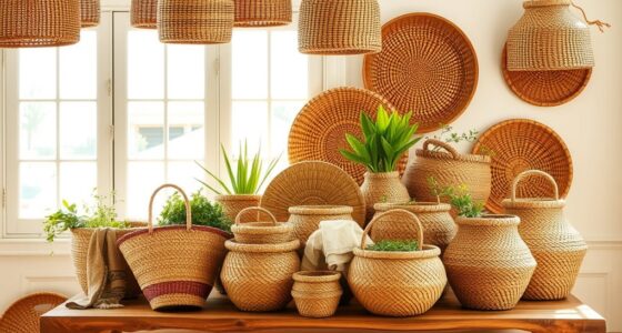 stylish functional seagrass baskets