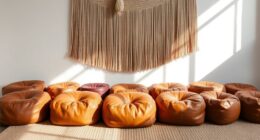 stylish leather pouf options