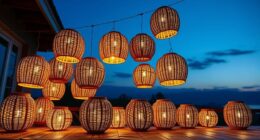 stylish led rattan lanterns