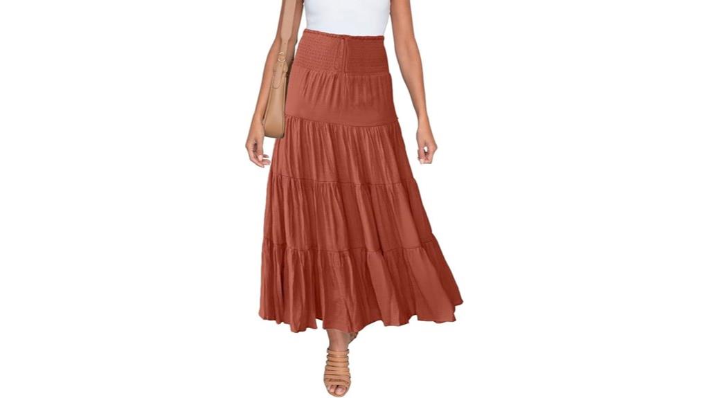summer ruffle tiered maxi