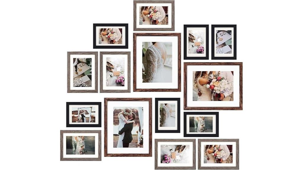 three finish gallery frames