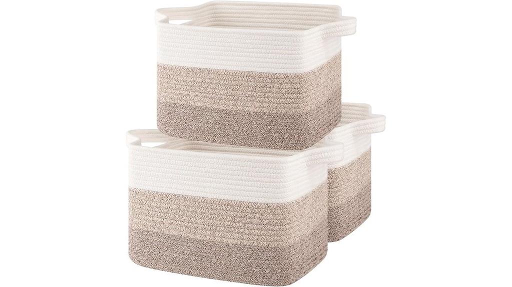 three pack storage baskets